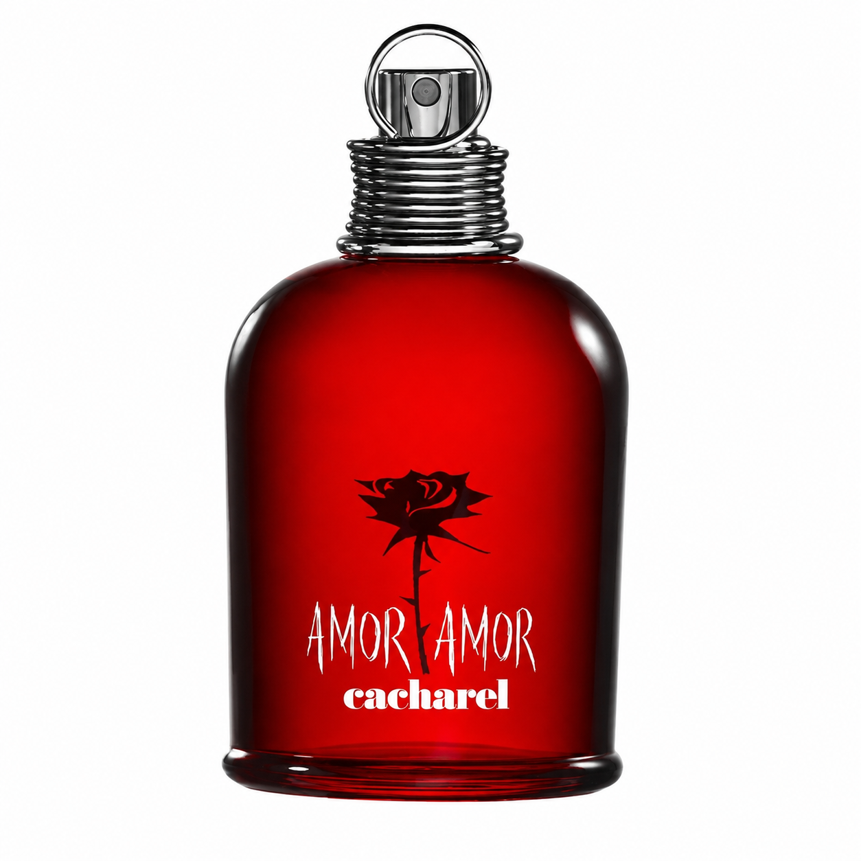 Cacharel Amor Amor 100ml EDT for Women, red bottle with black rose graphic