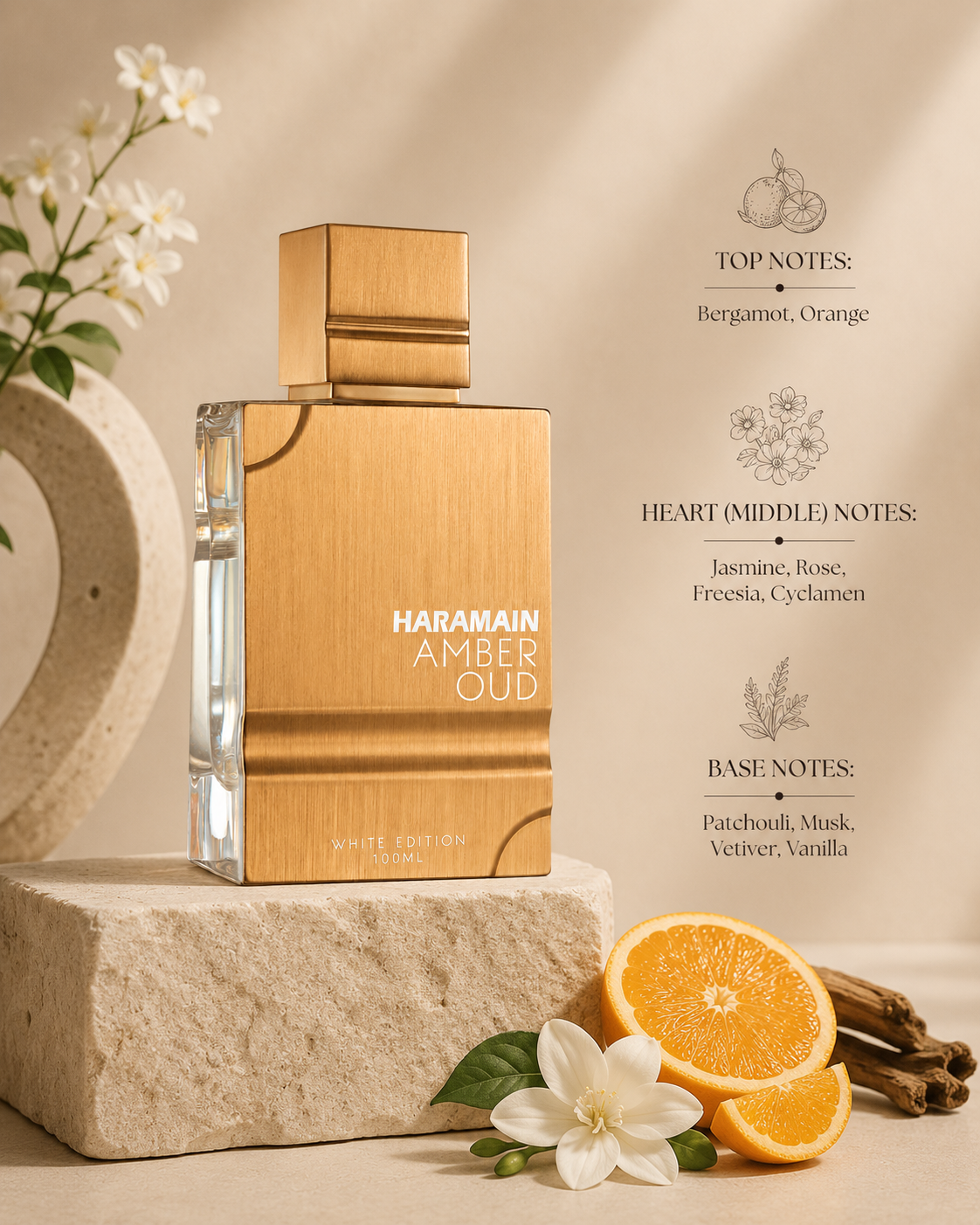 Al Haramain Amber Oud White Edition 100ml EDP - Unisex