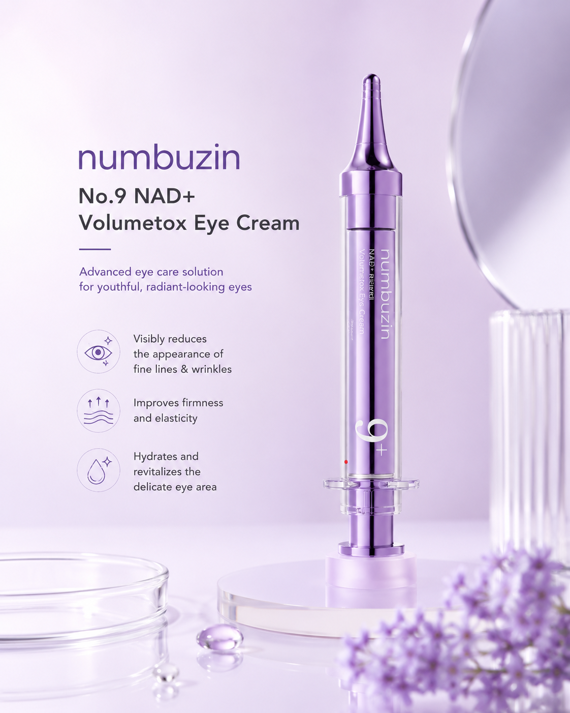 Numbuzin No.9 NAD+ Retinol Volumetox Eye Cream 10ml