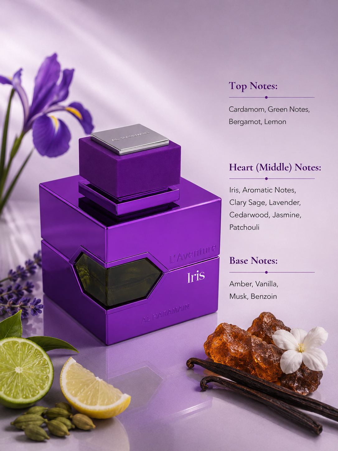 Al Haramain L'Aventure Iris sophisticated summer fragrance unisex