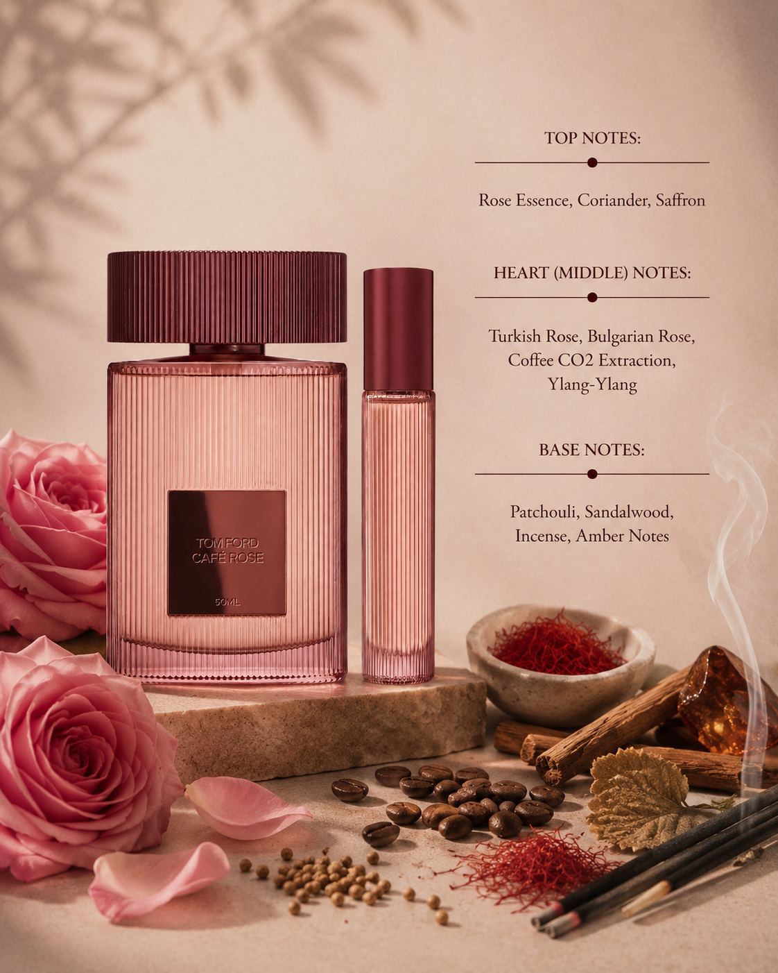 Tom Ford Cafe Rose Set (50ml EDP + 10ml EDP)
